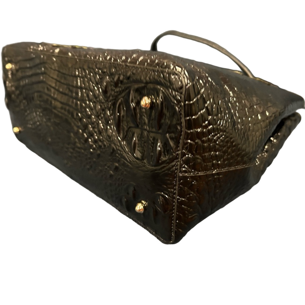 Brahmin Medium Julian Tote Black Bluewood Applique red blue green - Picture 15 of 16